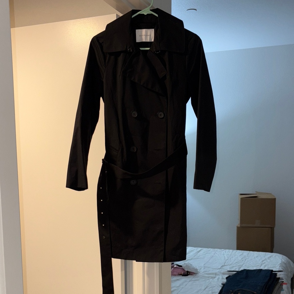 Everlane Classic Black Trench Coat